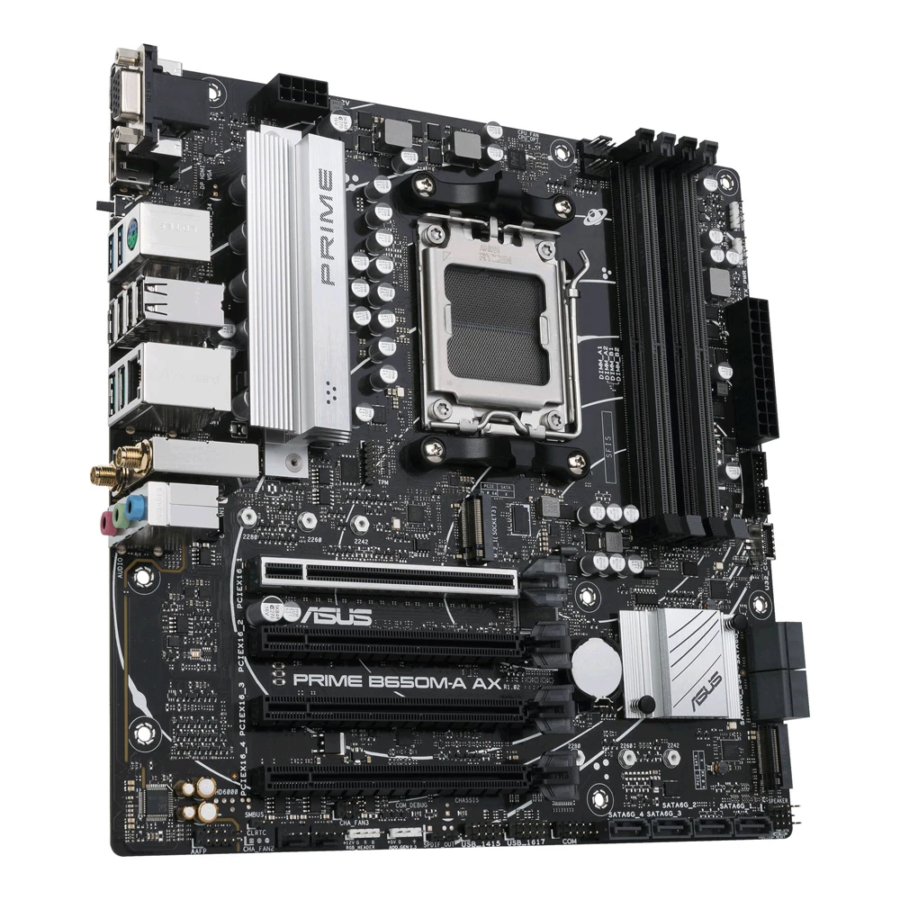 ASUS PRIME B650M-A AX placa base Socket AM5 compatible con Ryzen 5 8500G Ryzen 7 7800X3D Ryzen 9 7900X3D CPU DDR5 256GB HDMI M.2 mATX - imagen 2