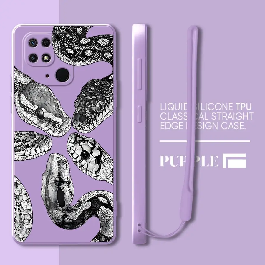 Funda de teléfono suave para Xiaomi Redmi 13C A2 10 9 8 12C K60 14C A3x K40 A1 patrón de serpiente genial - imagen 5