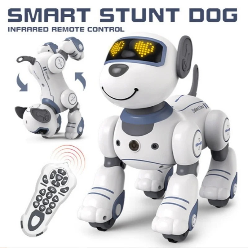 Robot inteligente con reconocimiento de voz para perros, Robot electrónico con Control remoto, cantar, baile, juguete mágico para mascotas, juguetes táctiles inteligentes para niños - imagen 5