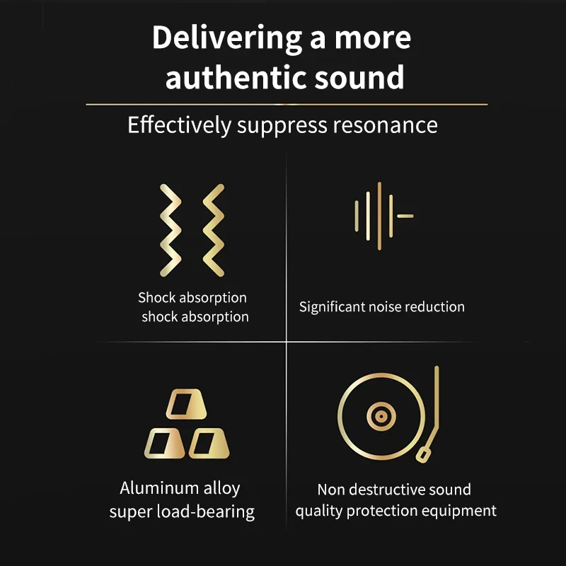 4 Uds soporte de altavoz pies almohadilla de pie pines absorbentes de golpes de alta calidad almohadillas de pie de Metal de aleación de aluminio para caja de sonido - imagen 5