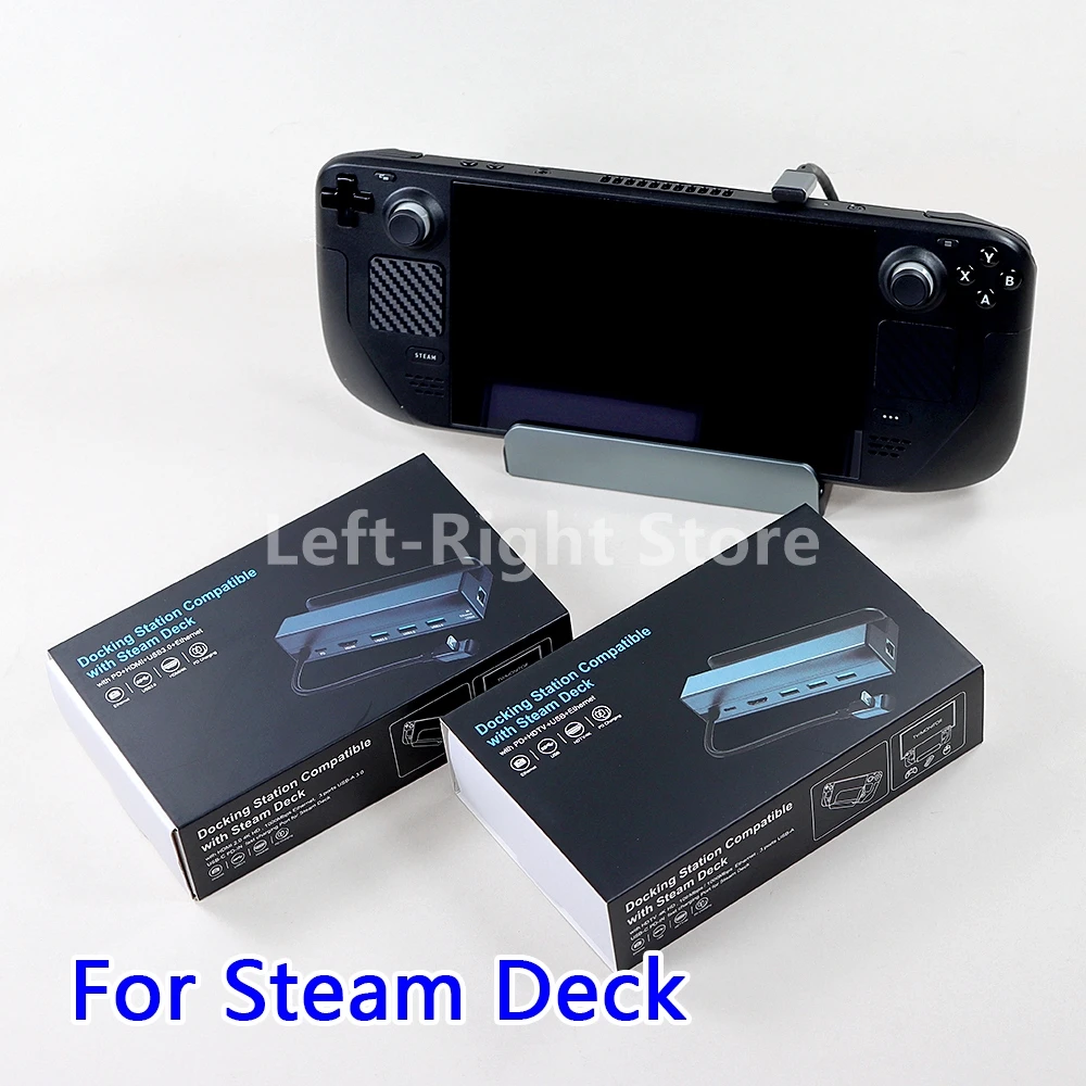 1 Uds. Para Steam Deck Dock 6 en 1 USB 3,0 1000MB Gigabit Ethernet USB2.0 100W Hub para interruptor Rog Ally soporte de Base de expansión - imagen 2