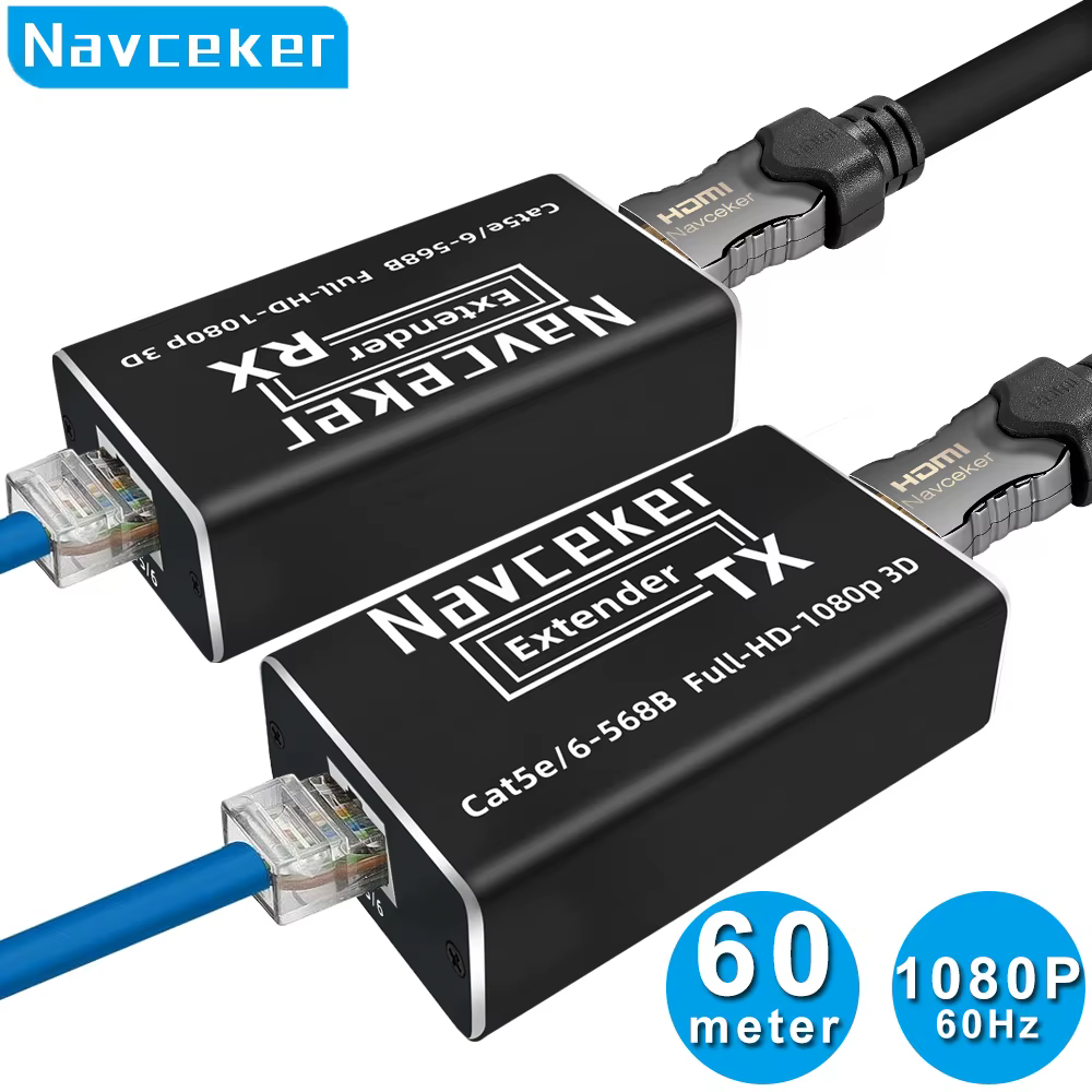 Navceker Extensor HDMI RJ45 1080p 3D - imagen 4