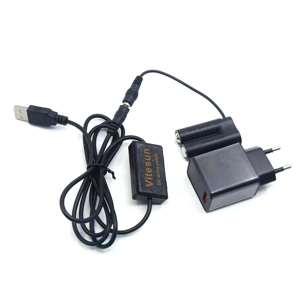 Batería simulada AA DR-DC10 acoplador CC Cable USB CC QC 3,0 Kit de cargador para cámara Canon A800 A810 A1400 SX150IS SX160IS - imagen 3