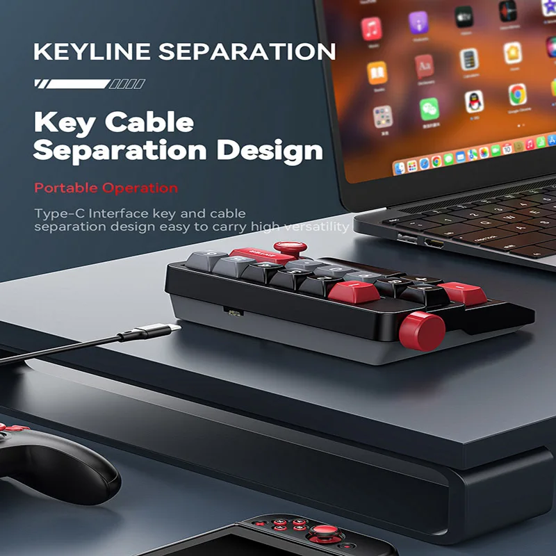 Teclado mecánico con Joystick portátil, tecla intercambiable en caliente, USB-C, retroiluminación RGB, teclado para juegos programable con cable para escritorio - imagen 2