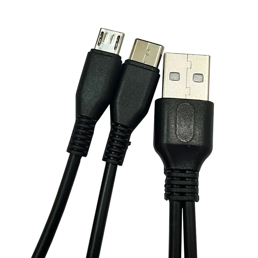 Cable Micro USB C 2 en 1 para teléfono móvil, Cable de carga rápida de 0,2/1M para Huaiwei Samgsung Xiaomi tipo C