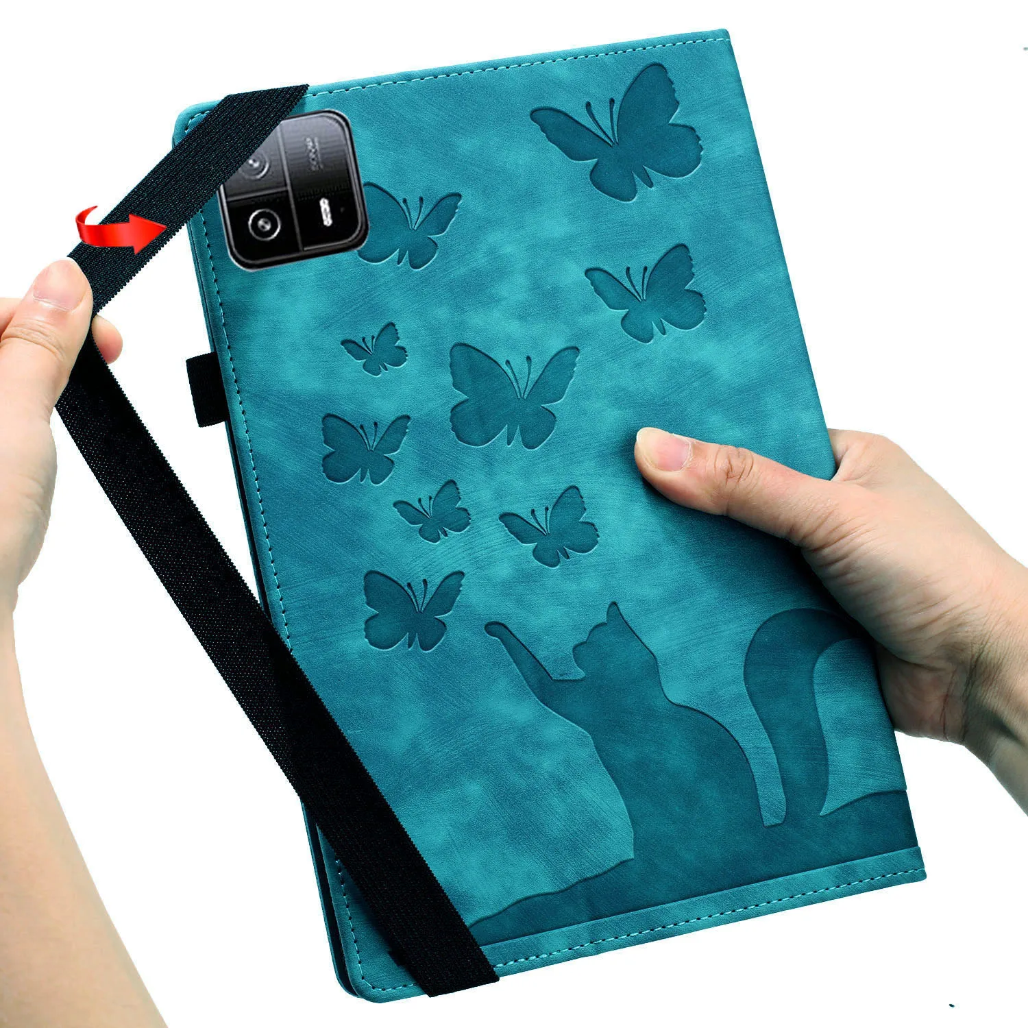 Funda de cuero con tapa para Xiaomi 5, 6 Pro Pad, 6 Max, 2023, Redmi Pad SE 10,6, 2022, Pocket Cat - imagen 2