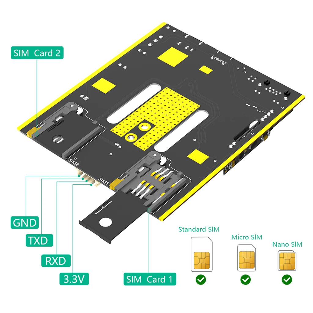 Para módulo M.2 NGFF B-key 4G/5G a adaptador tipo C con puerto RJ45 ranura para tarjeta SIM Dual controlador Realtek RTL8125BG - imagen 2