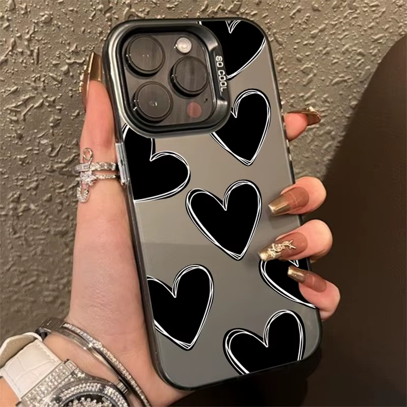 Funda de teléfono de lujo con forma de corazón de amor para OPPO Reno 6 6Pro 7 7Pro 7Z 8T 10 11 11F 12 12F Pro Plus 5G, funda trasera mate a prueba de golpes - imagen 3