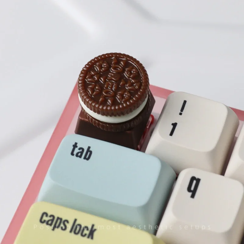 Gorros de teclas de galletas sándwich, gorros de teclado de resina 3D personalizados MX, bonitos gorros de teclas Aritsan para accesorios de teclado mecánico, regalo para niñas - imagen 3