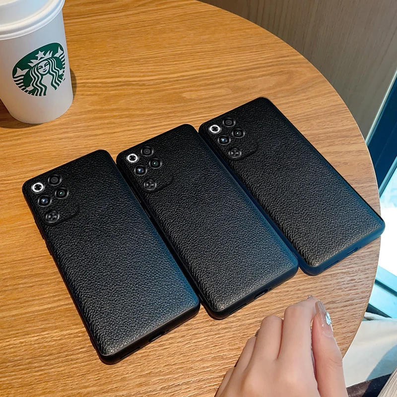 Funda negra para Red Magic 11 Pro Plus, funda dura de cuero PU Premium a prueba de golpes para ZTE nubia Red magic11Pro - imagen 4