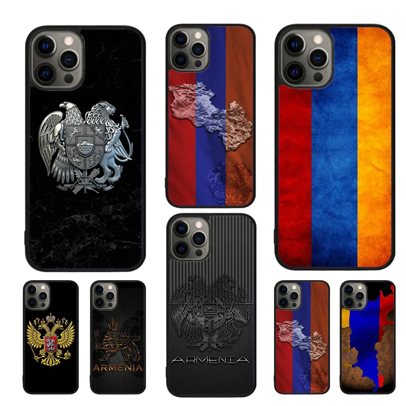 Funda de teléfono con bandera armenia para iPhone 17 Air 16 15 14 11 12 13 Pro MAX Plus