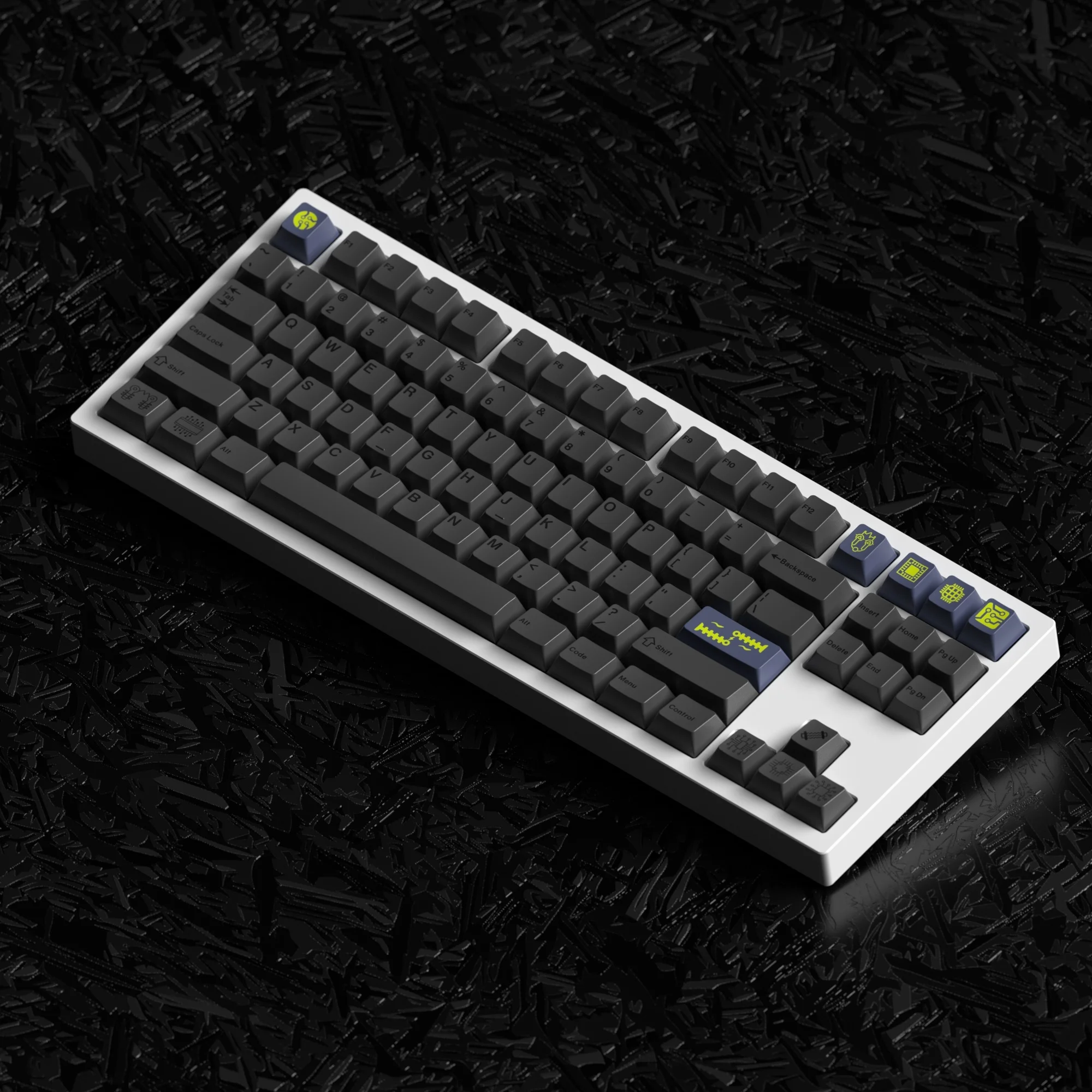 JKDK Studio GMK Dark Matter Keycaps, Minimall Black PBT Dye Subbed Key Cap, Cherry Profile, 68, 980, 75, 87, diseños - imagen 5