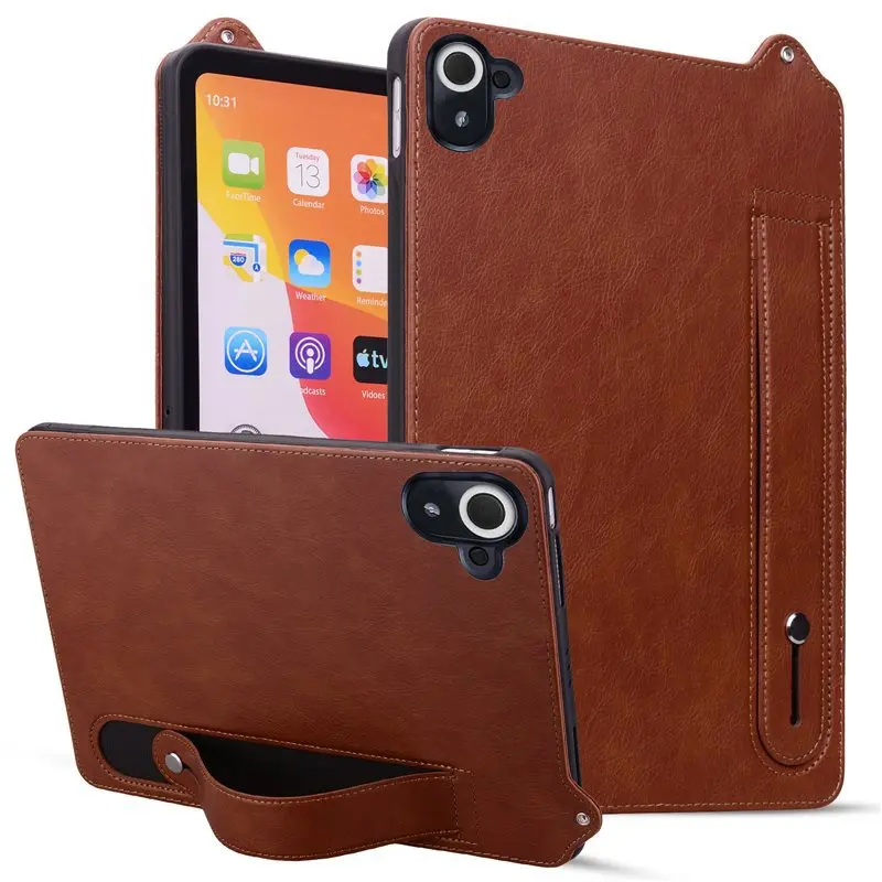 Funda protectora para tableta Redmi, funda protectora para tableta Xiaomi Redmi Series, soporte para pulsera de cuero PU, anticaída - imagen 3