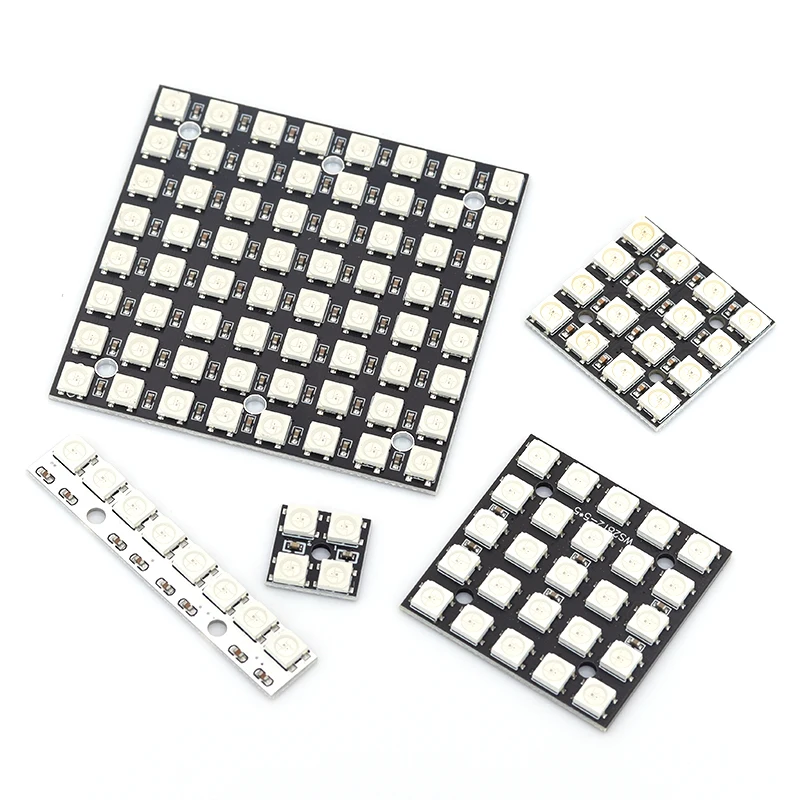 5V 1Bit 3 4Bit 7 8Bit 9 12Bit 16Bit 24Bit 32Bit 64 Bits WS2812 5050 RGB LED anillo de luz + controladores integrados para Arduino Diy - imagen 3