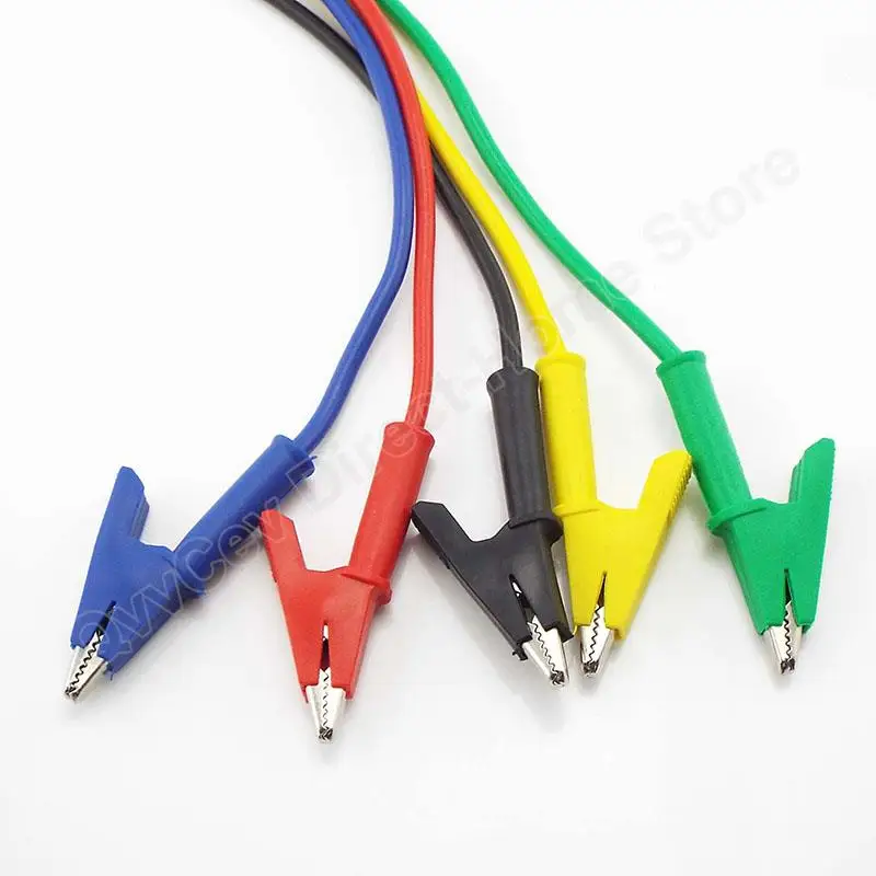 Cable de prueba de doble extremo, 15A, 18AWG, voltaje eléctrico, 4mm, conector Banana, pinza de cocodrilo, multímetro de cocodrilo, línea de prueba DIY - imagen 5