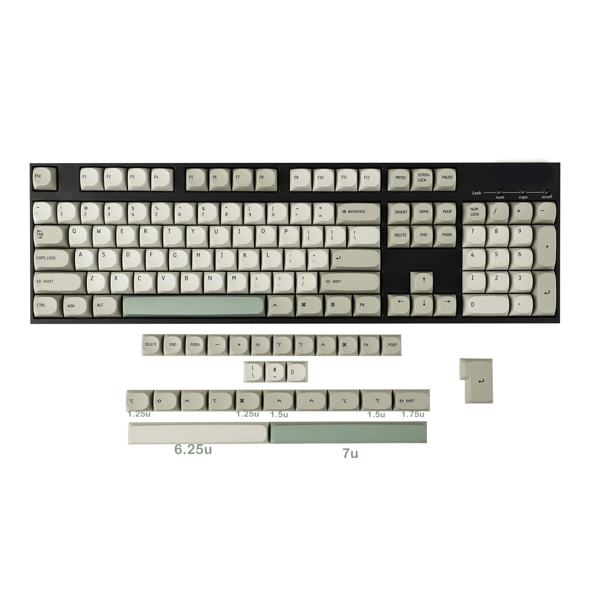 Tapa de tecla Retro PBT para teclado mecánico MX Filco 125 TKL 61 KBD75 Kira96 YMD96 GK64 Tada68 ID80, 9009 MA Dye Sub 104 - imagen 2