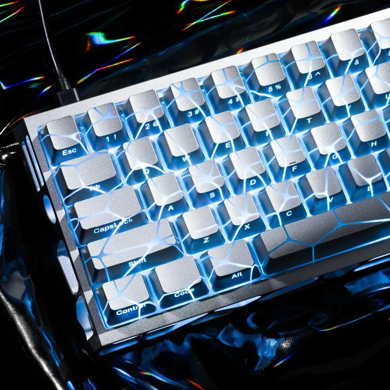 SUMREDA-teclas con tema de red de mariposa, perfil de cereza, Pbt, lado grabado, niebla, transparente, personalizado, Teclado mecánico DIY - imagen 3