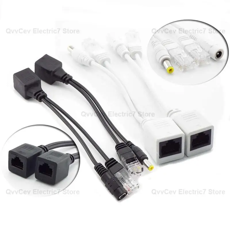 Cable adaptador de alimentación pasiva por Ethernet, divisor POE, inyector RJ45, fuente de alimentación para cámara IP - imagen 2