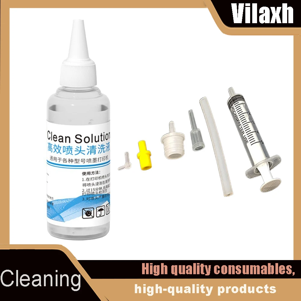 Solución de limpieza de 100ml, tinta líquida a base de agua, limpiador de cabezal de impresión, tinte/pigmento/tinta de sublimación para impresora Epson/HP/Canon/Brother