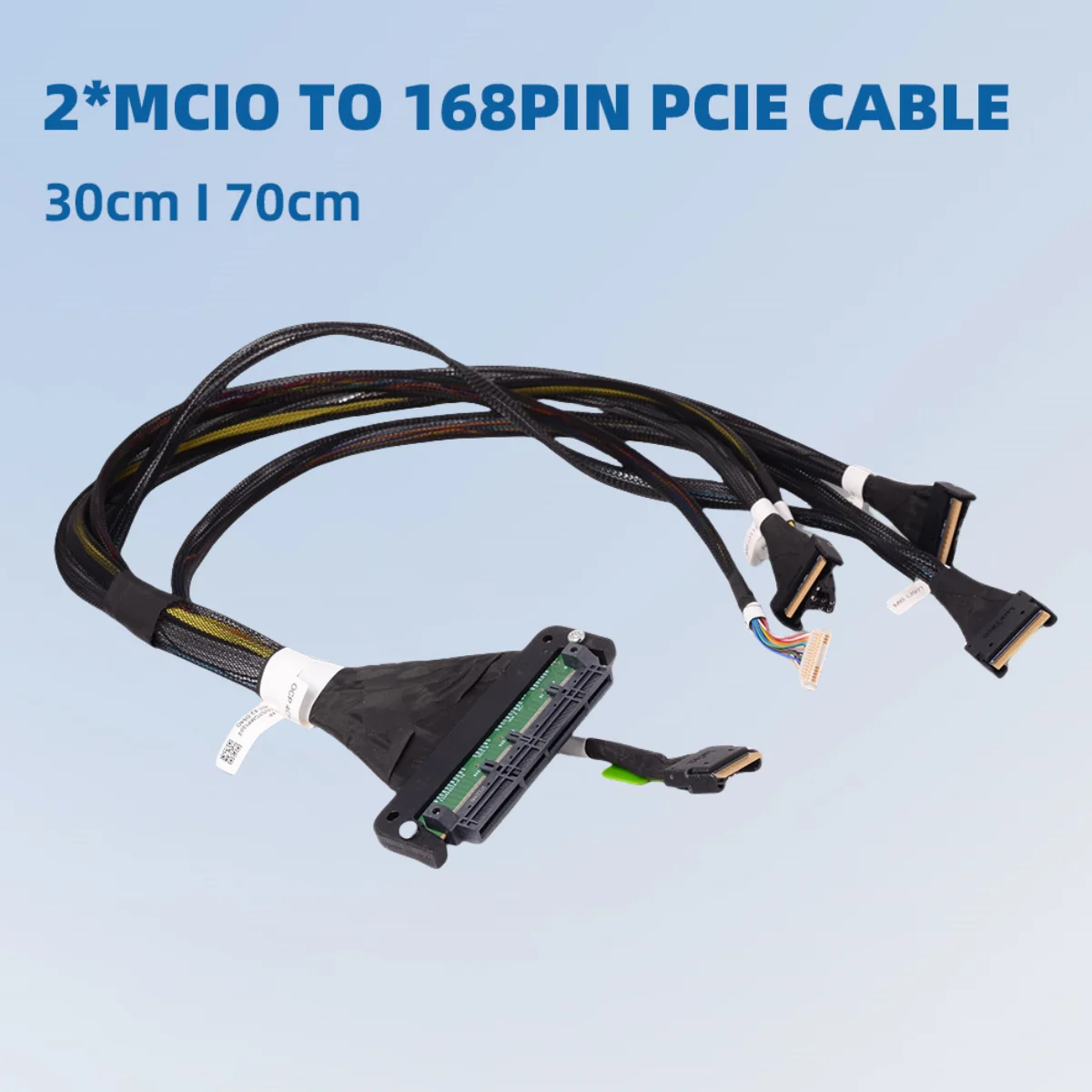 2025 nuevo Cable de extensión hembra Dual MCIO a 168PIN PCIE 2 * MCIO a 168p 2A11DMO SC17B44876 Cable adaptador 56G 30cm 70cm