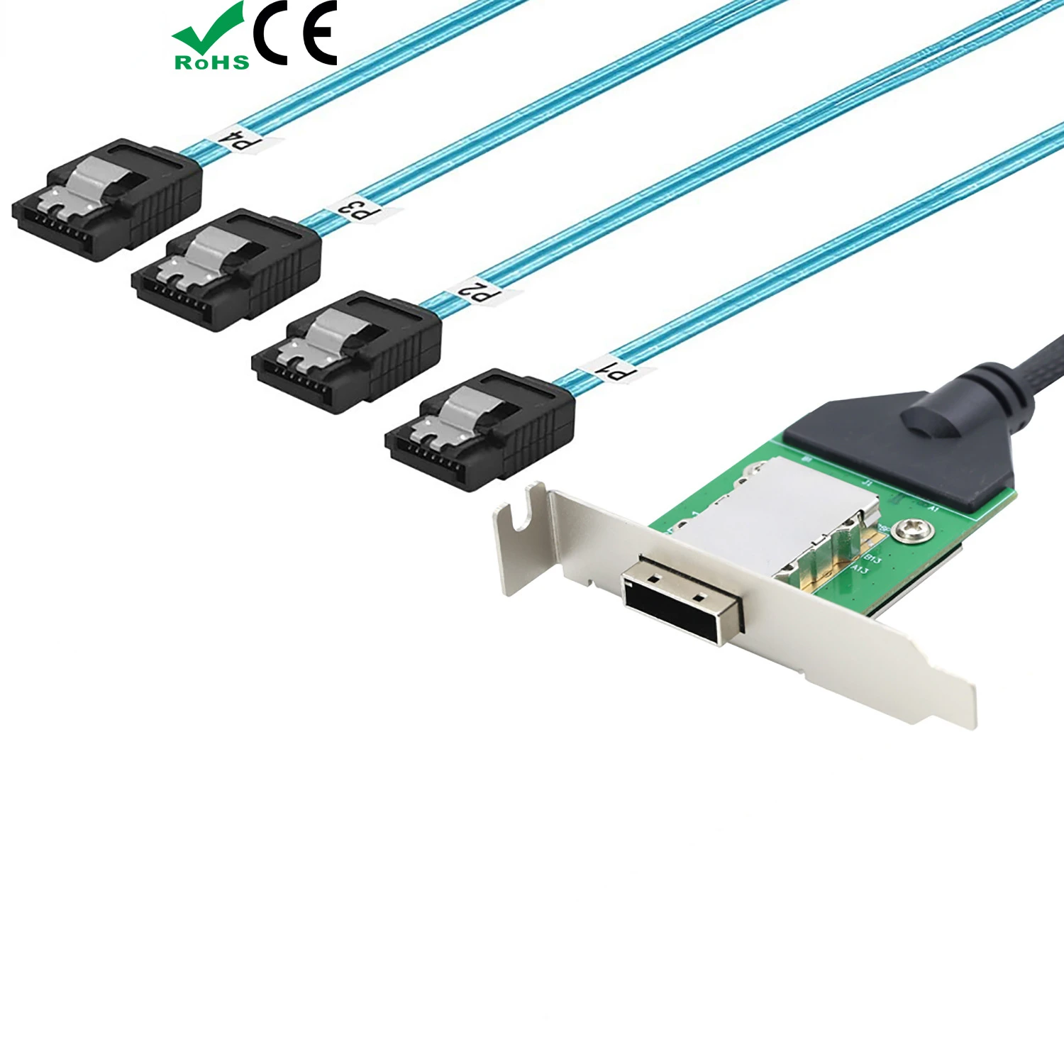 Mini SAS 26Pin SFF-8088 hembra a 4 SATA 7Pin hembra Cable objetivo/Cable de conexión de plano posterior - imagen 4