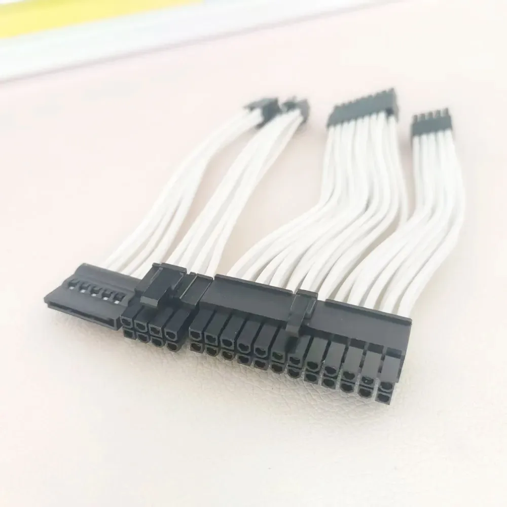Para Corsair tipo 5 PSU fuente de alimentación Cable de silicona SF750 SF850 SF1000 módulo ATX3.1 24 pines 8 pines CPU 8P PCI-E Sata Molex adaptador - imagen 4