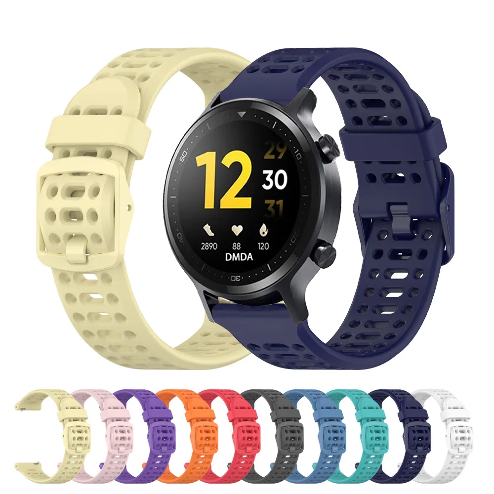 1 Uds Correa deportiva de silicona para Realme watch S Pro Band Realme Watch 3 2 pro 20mm 22mm pulsera suave pulsera transpirable Correa