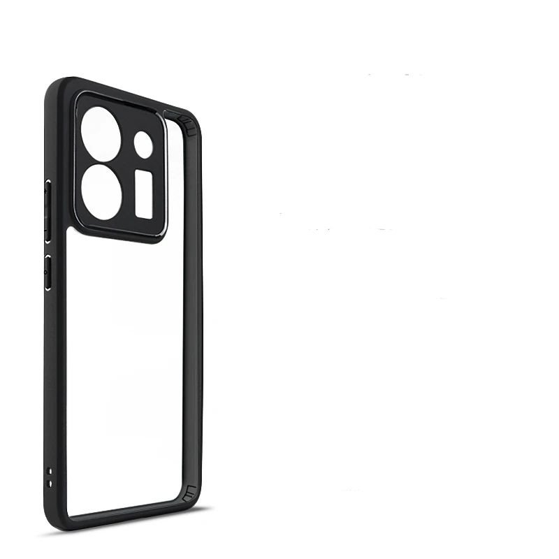 Para Poco M7 Pro funda Poco M7 Pro Capa a prueba de golpes trasera mate teléfono parachoques marco negro transparente Fundas Poco M7 Pro - imagen 5