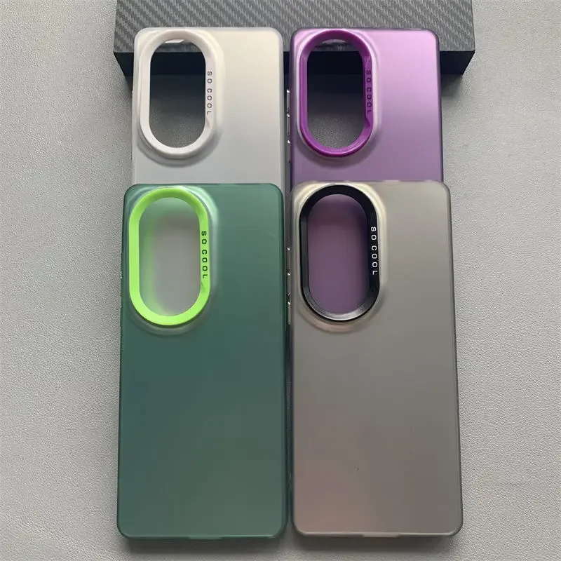 Para Huawei P50 Pro funda de teléfono P50Pro p50E funda de lujo metálica Aurora piel mate - imagen 3
