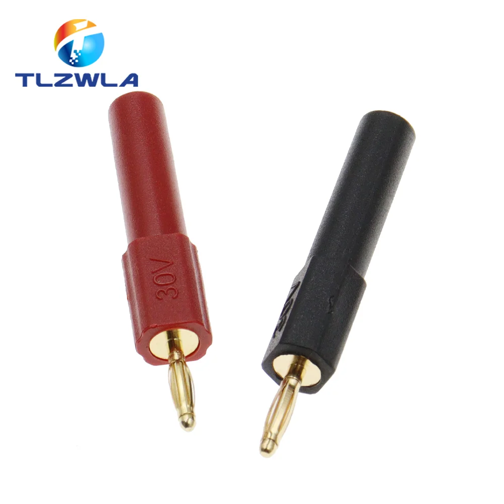 4 Uds. Mini conector Banana macho chapado en oro de 2MM a conector hembra de 4MM adaptador de 2MM a 4MM - imagen 3