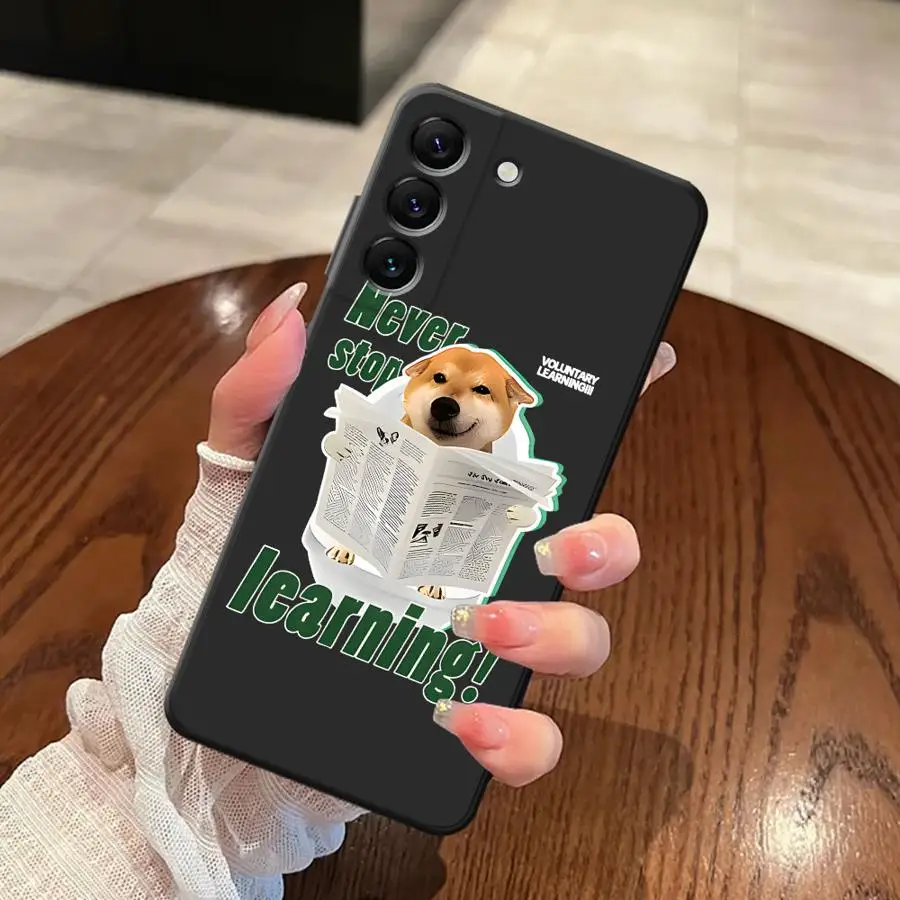 Funda de perro divertido para Samsung Galaxy A25 A71 A22 A52 A41 A51 A73 A35 A36 A32 A26 A72 A23 A53 A24 A55 funda de teléfono suave negra - imagen 4