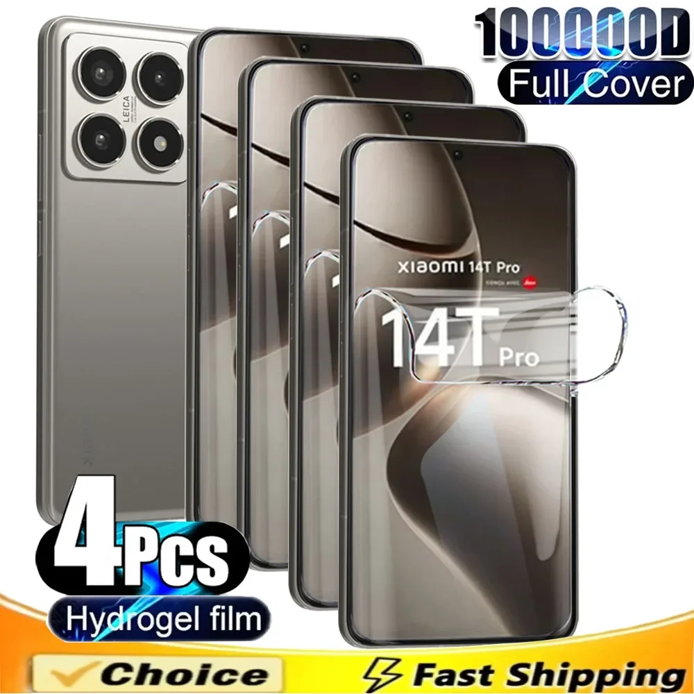 4 Uds película de hidrogel para Xiaomi 14T Pro 13T Pro película de Gel para Xiaomi 13 12 Lite 14 Ultra 12X 10T 11T 12T 14T Pro protectores de pantalla