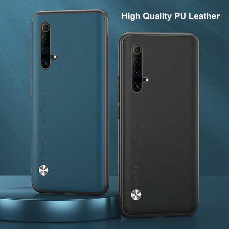 Funda de silicona para Realme X3 SuperZoom, carcasa protectora a prueba de golpes para Realme X50 Pro 5G, lujosa, de cuero PU - imagen 2