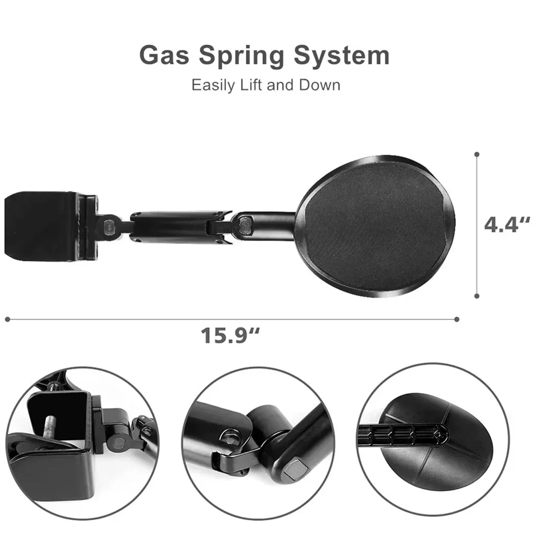 Reposabrazos giratorio ergonómico para escritorio de ordenador, soporte para brazo, alfombrilla de ratón de Metal ajustable, reposabrazos para muñeca, mesa con abrazadera para hombro y mano - imagen 5