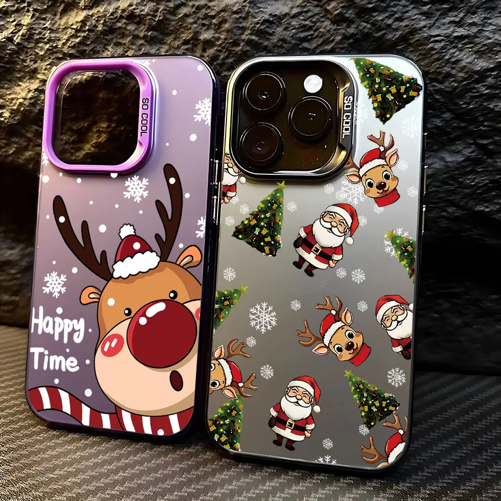 Funda de teléfono con patrón navideño de Papá Noel para Xiaomi Mi 11 12T 12 13 14 Poco X3 F4 X5 F6 GT NFC Pro 5G, funda trasera a prueba de golpes