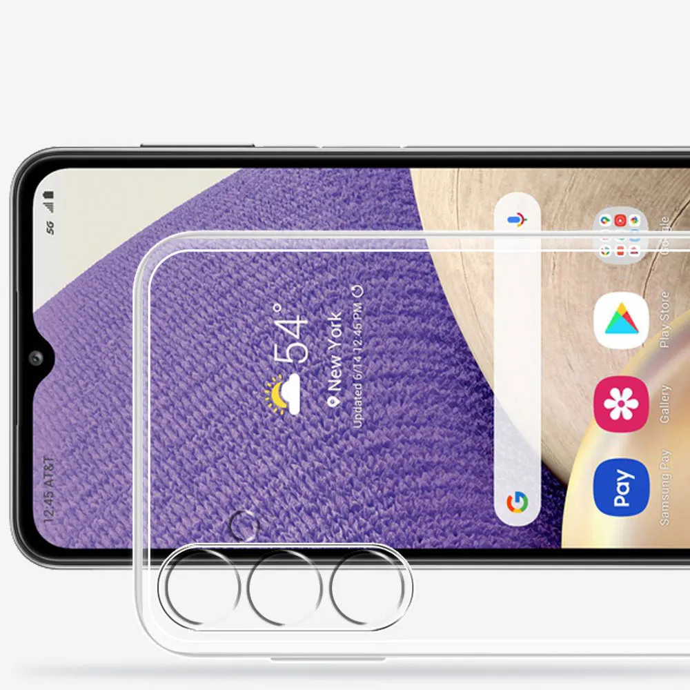 Funda de teléfono delgada transparente para Samsung Galaxy A14 A24 A34 A54 A04s A15 A25 A35 A55 A16 A26 A36 A56 funda transparente de silicona TPU - imagen 5