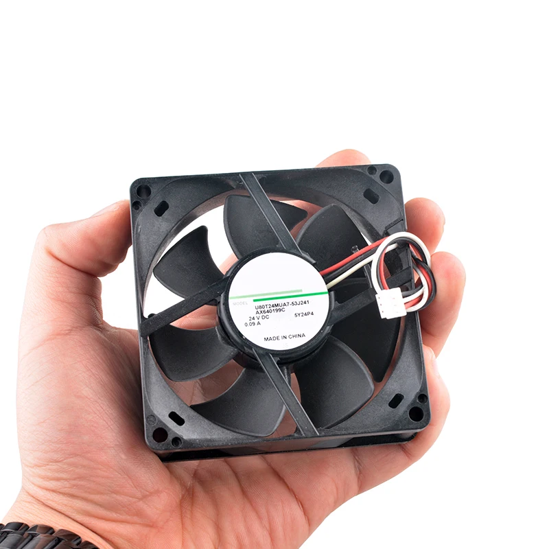U80T24MUA7-53J241 ventilador de flujo Axial de 8cm X 80mm 80x80x25mm DC24V 0.09A ventilador de refrigeración de 3 pines para fuente de alimentación del convertidor de frecuencia - imagen 5
