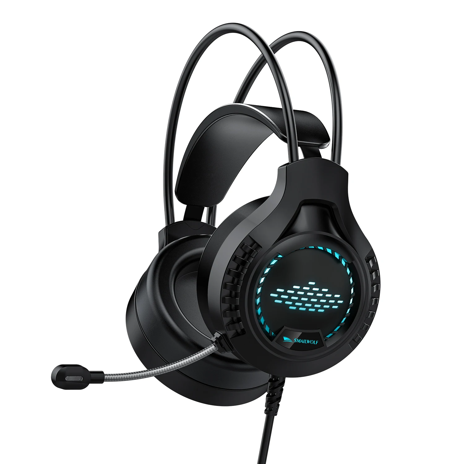 SMAIKLWOLF AK3 Auriculares para juegos de deportes electrónicos montados en la cabeza Auriculares con iluminación RGB con cable Auriculares para juegos de escritorio para computadora portátil - imagen 5