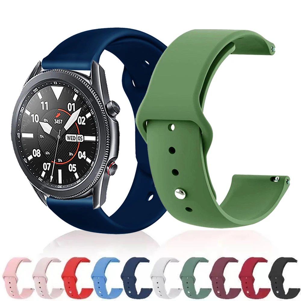 Correa de silicona para Samsung Galaxy watch, pulsera de 20mm, 22mm, 40mm, 44mm, 6 Classic, 5 pro, Active 1, 2, 40, 44, watch 3, 5/4