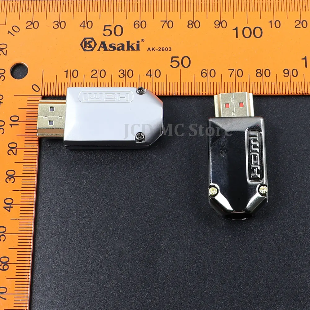 Conector HDMI 2,0 con carcasa de Metal, enchufe de soldadura compatible con HDMI, Cable de datos HD de alta velocidad para ordenador, TV, cobre puro, 1 ud. - imagen 5