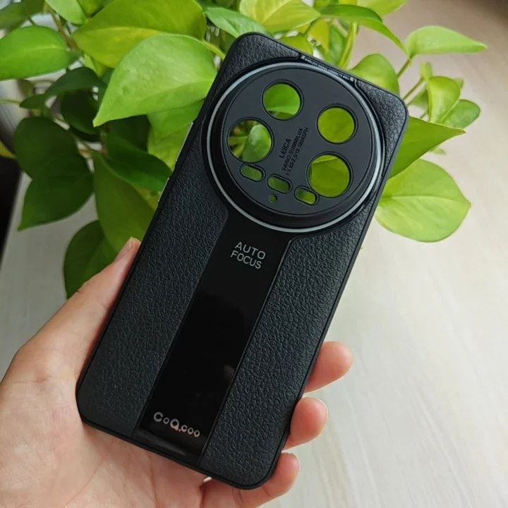 Para Xiaomi Mi 14 Ultra funda de cuero Lichi de lujo + TPU suave protección de lente ultrafina cubierta mate delgada para Xiaomi 14 Ultra - imagen 2