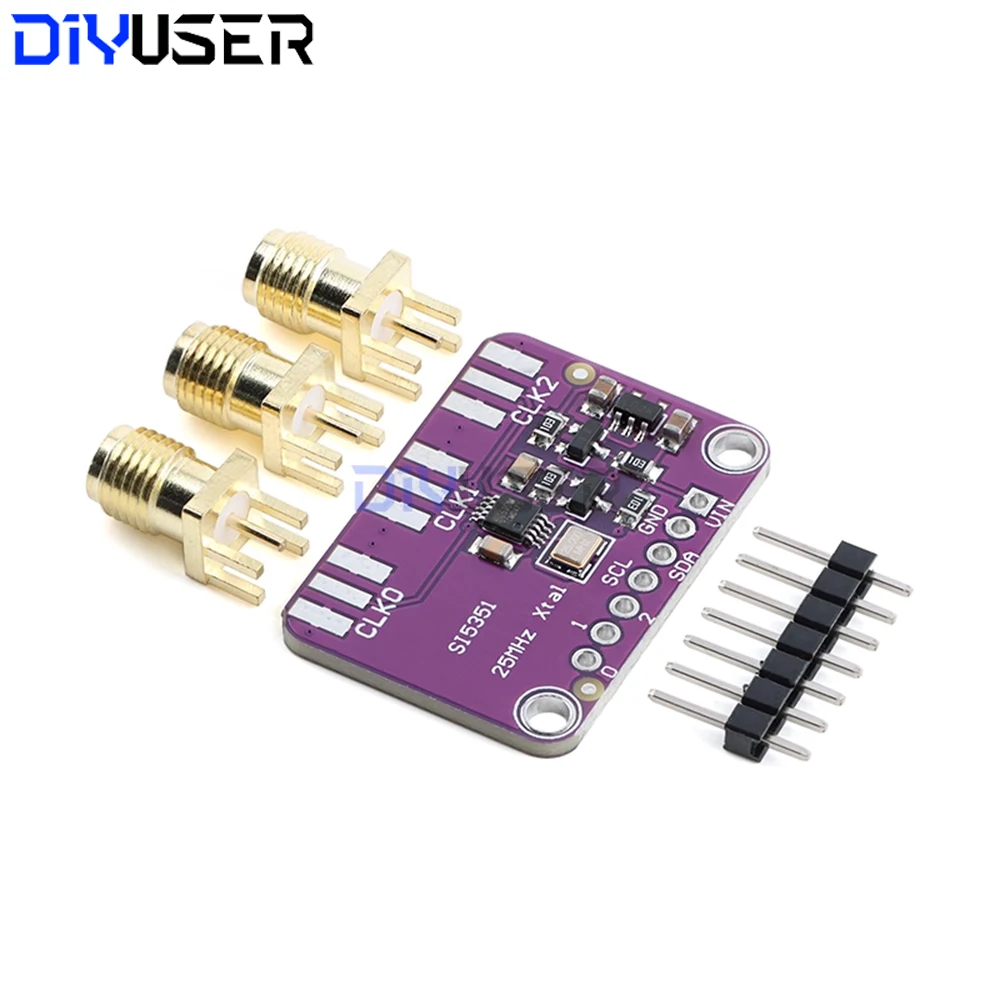 DC 3V-5V CJMCU-5351 Si5351A Si5351 I2C generador de reloj placa de ruptura generador de señal reloj 8KHz-160MHz para Arduino - imagen 4