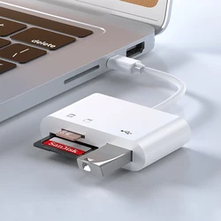 Lector USB-C SD/TF OTG con Carga para MacBook y PC