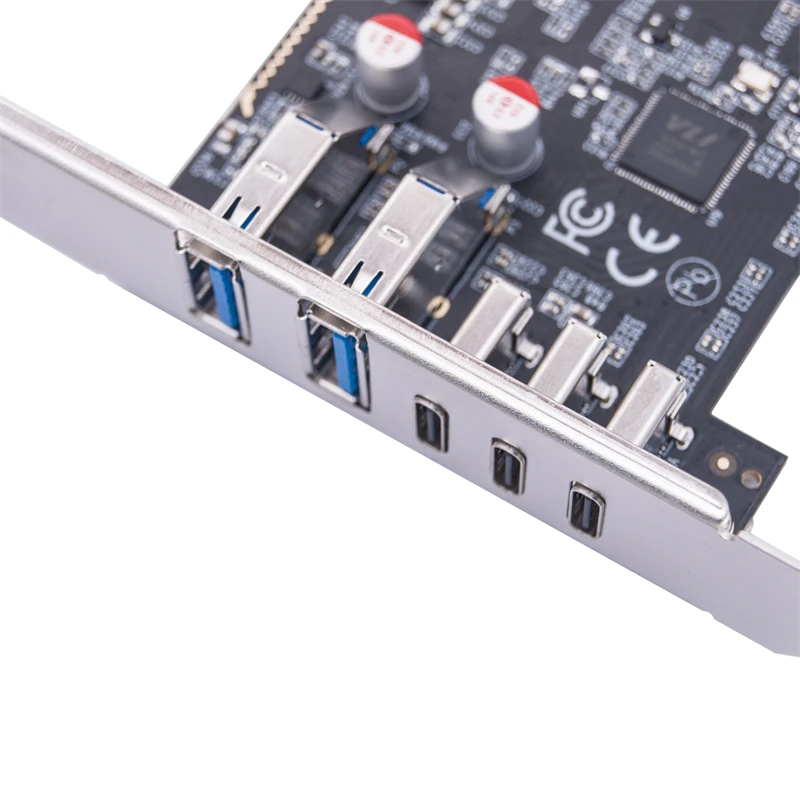 Tarjeta USB PCIE de 2 puertos USB3.2 GEN2 USB-A + 3 puertos tipo C, tarjeta de expansión de 10Gbps, adaptador de concentrador USB PCI Express X4, multiplicador para escritorio - imagen 5