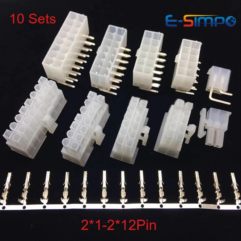 10 juegos Molex 4,2mm conector de cable automotriz serie 5557 2/4/6/8/10/12/14/16/18/20/22/24P carcasa RA Wafer Terminal hembra - imagen 2