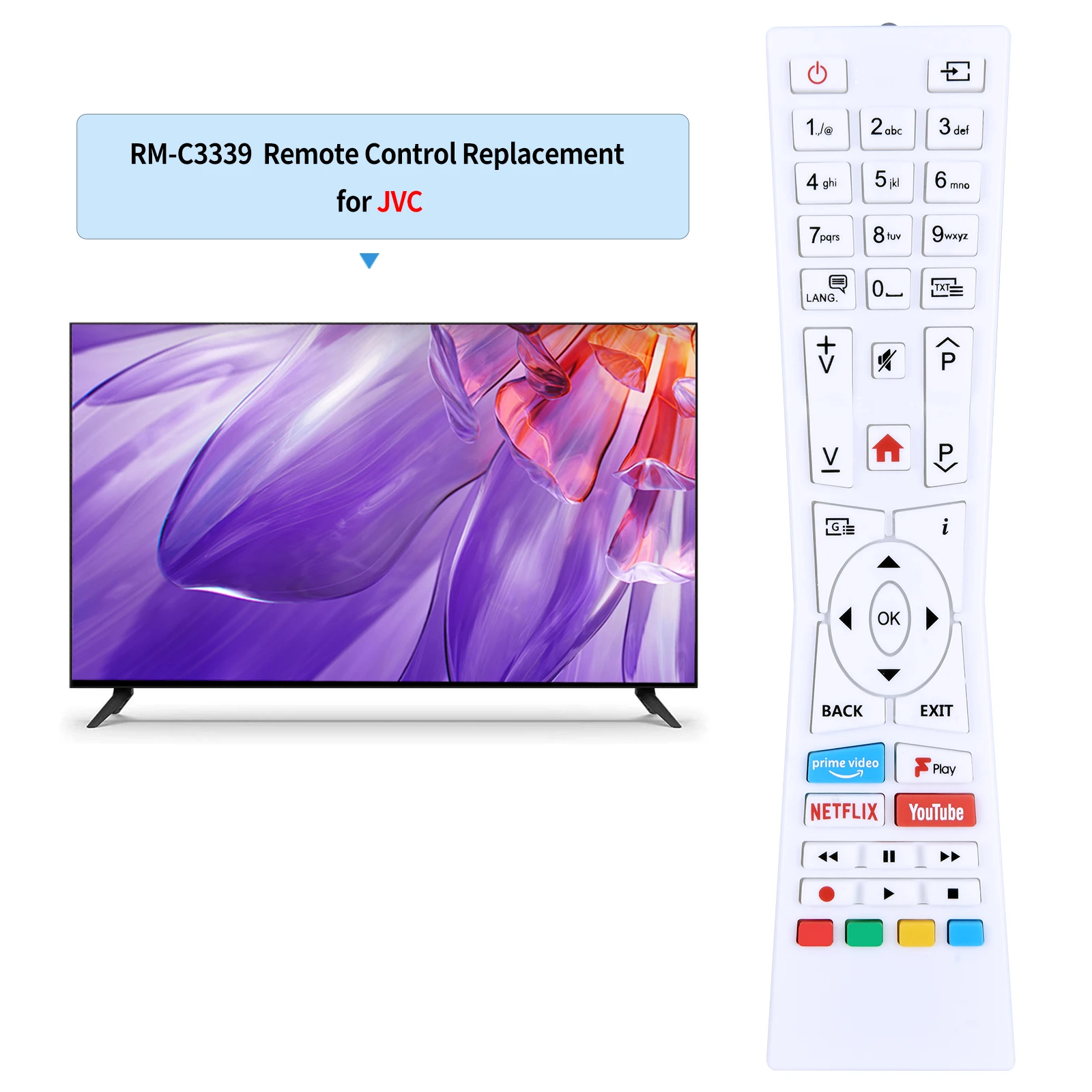 RM-C3339 30102236   RC43101P ​ Control remoto para JVC LT-32C795 LT-49C898 LT-55C870 - imagen 2