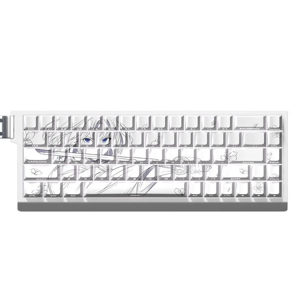 Teclas SHI de 73 teclas, juego de teclas de Anime Cherry PBT, teclas translúcidas laterales grabadas para teclado mecánico 61/65/68ND63Ace60made68 - imagen 5