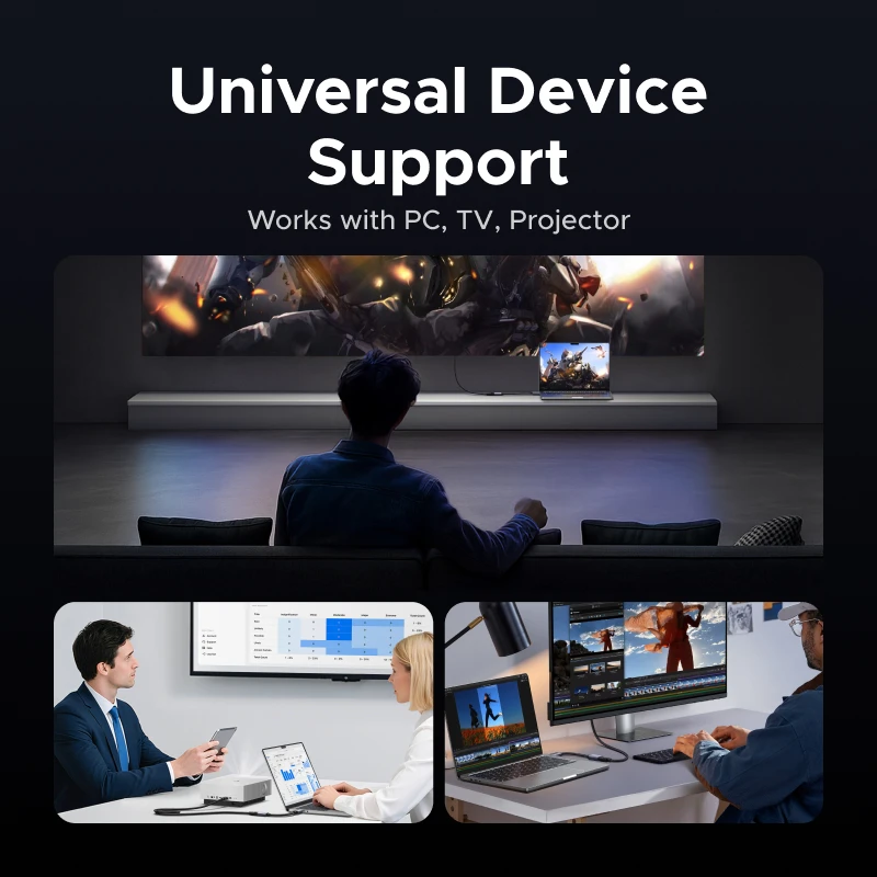 UGREEN DP a HDMI Cable adaptador 4K 30Hz DisplayPort macho a HDMI hembra convertidor para PC portátil Monitor proyector juegos teatro - imagen 4