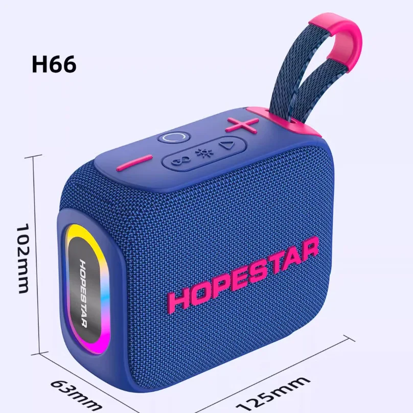 HOPESTA H66 Altavoz Bluetooth inalámbrico portátil con mango potente sistema de sonido RGB GO4 altavoz estéreo inalámbrico verdadero Radio FM Audio - imagen 5