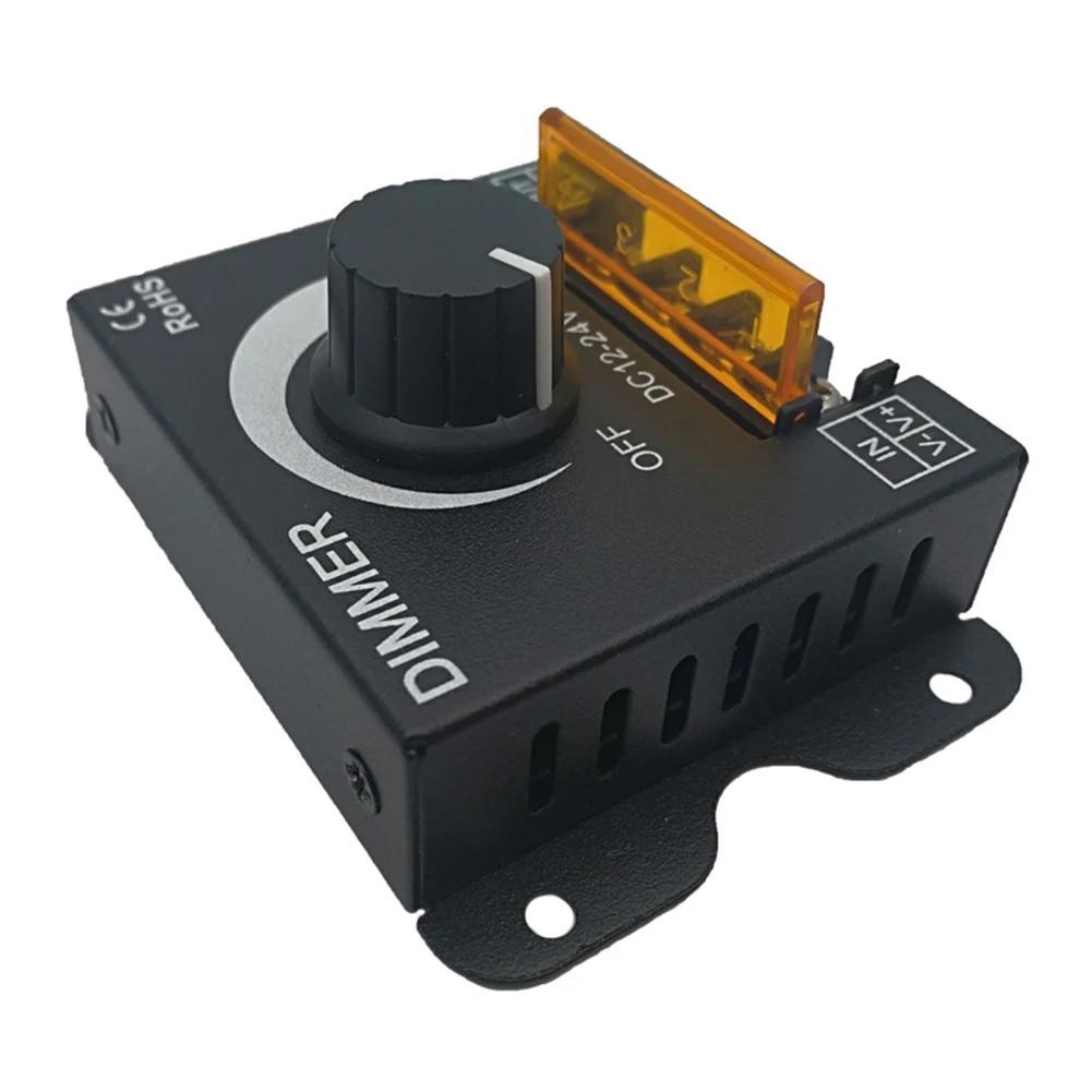 Regulador de intensidad LED DC 12V 24V 8A/30A controlador de brillo ajustable para coche RV tira de luz LED de un solo Color atenuación LED - imagen 3